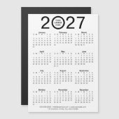 Aangepaste 2027 magnetische kalender met bedrijfsl (Voorkant / Achterkant)