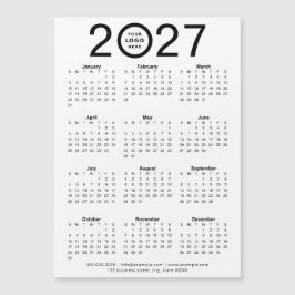 Aangepaste 2027 magnetische kalender met bedrijfsl