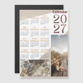 Aangepaste 2027 Persoonlijke Foto Muurkalendar (Voorkant / Achterkant)