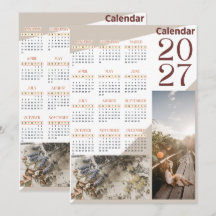 Aangepaste 2027 Persoonlijke Foto Muurkalender