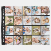 Aangepaste 20 foto collage gepersonaliseerde moder fleece deken (Voorkant (Horizontaal))
