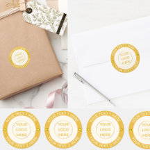 Aangepaste 20 Golden Company Logo & Tekst | elegan