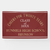 Aangepaste 20-JAAR reünie banner (Horizontaal)