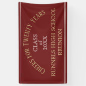 Aangepaste 20-JAAR reünie banner (Verticaal)