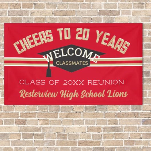 Aangepaste 20 JAAR reünie banner