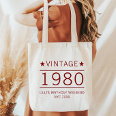 Aangepaste 20e 30e 40e 50e 60e 70 verjaardag Squad Tote Bag