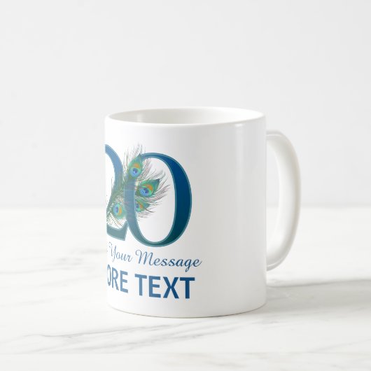 Aangepaste 20e verjaardag van de 20e mok (Voorkant rechts)