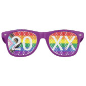 Aangepaste 20XX Progress Pride Paars Retro Zonnebril (Voorkant)
