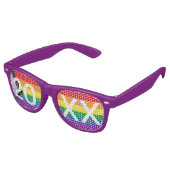 Aangepaste 20XX Progress Pride Paars Retro Zonnebril (Gekanteld)
