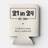 Aangepaste 21e verjaardag 21 in 24 Est 2003 Verjaa Blikjeskoeler (Achterkant)