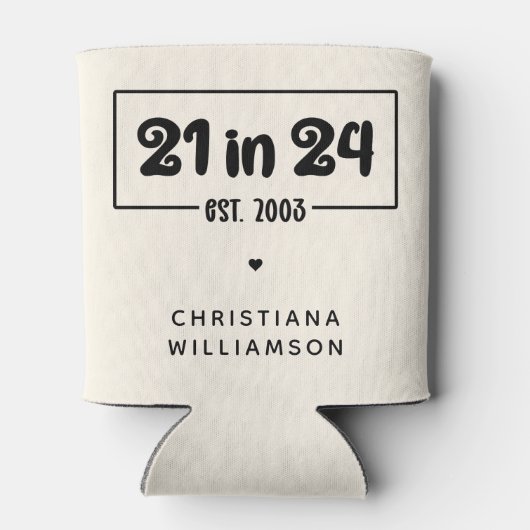 Aangepaste 21e verjaardag 21 in 24 Est 2003 Verjaa Blikjeskoeler (Achterkant)