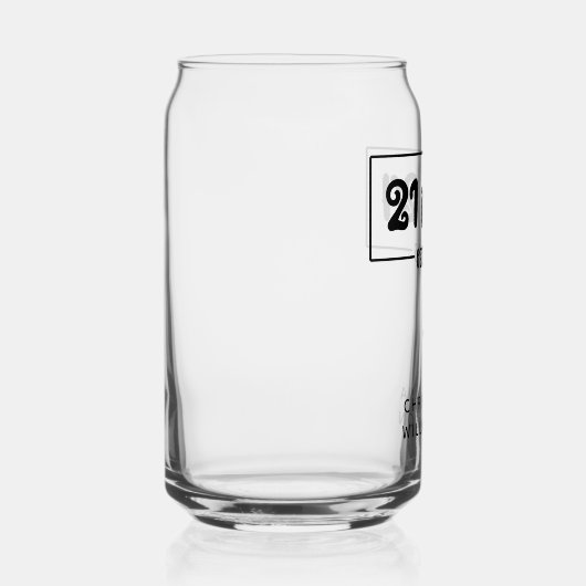 Aangepaste 21e verjaardag 21 in 24 Est 2003 Verjaa Blikvorm Glas (Rechts)