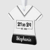 Aangepaste 21e verjaardag 21 in 24 Est 2003 Verjaa Ornament (voorkant)