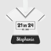 Aangepaste 21e verjaardag 21 in 24 Est 2003 Verjaa Ornament (achterkant)