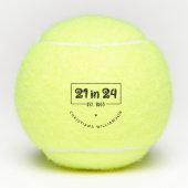 Aangepaste 21e verjaardag 21 in 24 Est 2003 Verjaa Tennisballen (Voorkant)