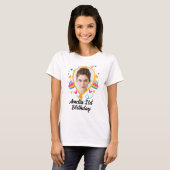 Aangepaste 21e verjaardag met foto tshirt (Voorkant volledig)