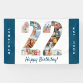 Aangepaste 22e verjaardag foto-inkuilbanner op jaa spandoek (Horizontaal)