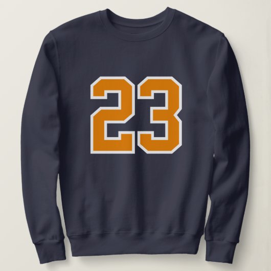 Aangepaste 23 Sport Sweatshirt - Nummer Print Jers (Design voorkant)