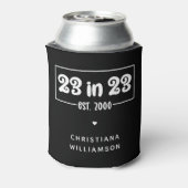 Aangepaste 23e verjaardag cadeau 23 in 23 Est 2000 Blikjeskoeler (Blikje Achterkant)