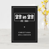 Aangepaste 23e verjaardag cadeau 23 in 23 Est 2000 Kaart (Gele Bloem)