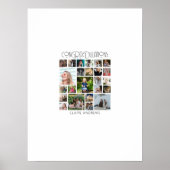 Aangepaste 24 foto-Afstuderen handtekening Poster (Voorkant)