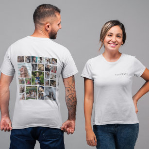Aangepaste 24 foto-collage T-Shirt