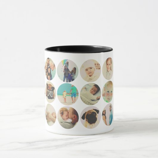 Aangepaste 24 foto's Moderne familie en foto's met Mok (Midden)