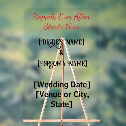 Aangepaste 24 "x 36" Wedding Acryl Tekens Bord (Neutraal)
