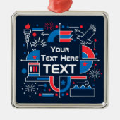 Aangepaste 250e verjaardag van Amerika Metalen Ornament (Voorkant)