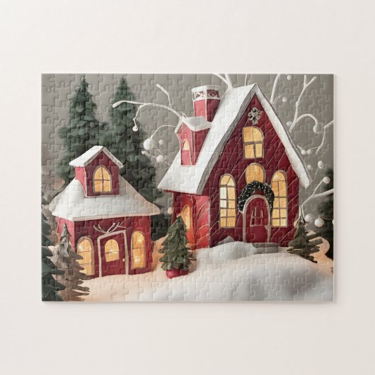 Aangepaste 252 stuk Winter Wonderland Holiday Fun Legpuzzel (Horizontaal)