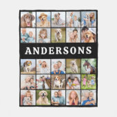 Aangepaste 25 Fotocollage Gepersonaliseerde Famili Fleece Deken (Voorkant)