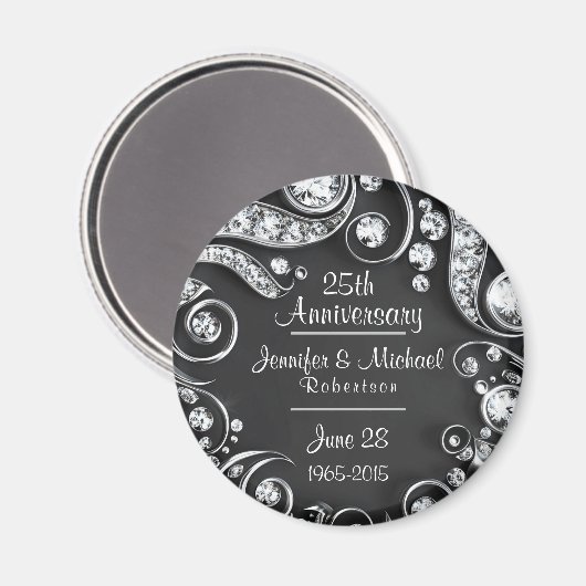 Aangepaste 25e Jubileum Magneet (Voorkant / Achterkant)