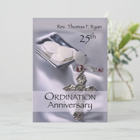 Aangepaste 25e Ordinatie Uitnodiging (Staand voorkant)