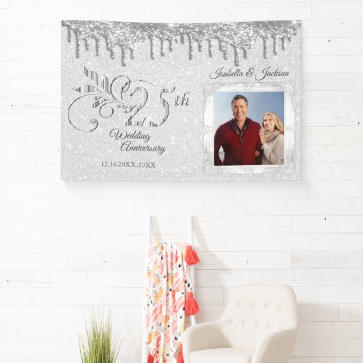 Aangepaste 25e Silver Jubileum Banner (Insitu)