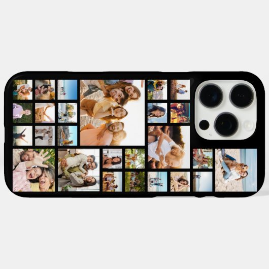 Aangepaste 26 fotocollage Case-Mate iPhone case (Achterkant (horizontaal))
