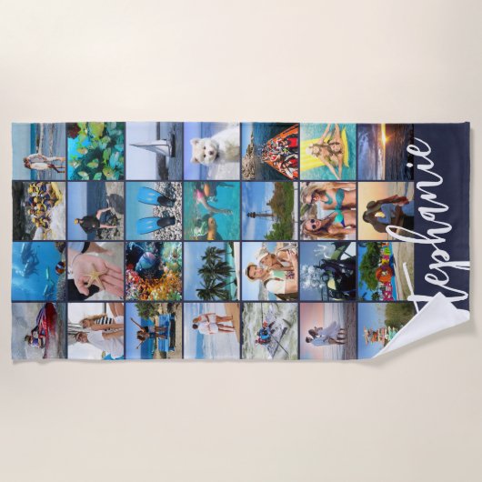 Aangepaste 28 fotokleuren voor aangepaste kleuren strandlaken (Voorkant)