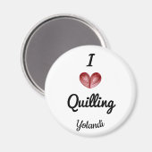 Aangepaste 2.25-in Ronde I (hart) Quilling Magneet (Voorkant / Achterkant)