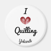 Aangepaste 2.25-in Ronde I (hart) Quilling Magneet (Voorkant)