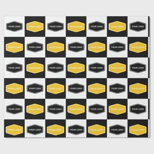 Aangepaste 2 Bedrijf Logo Branded Business Cadeaupapier (Vlak)