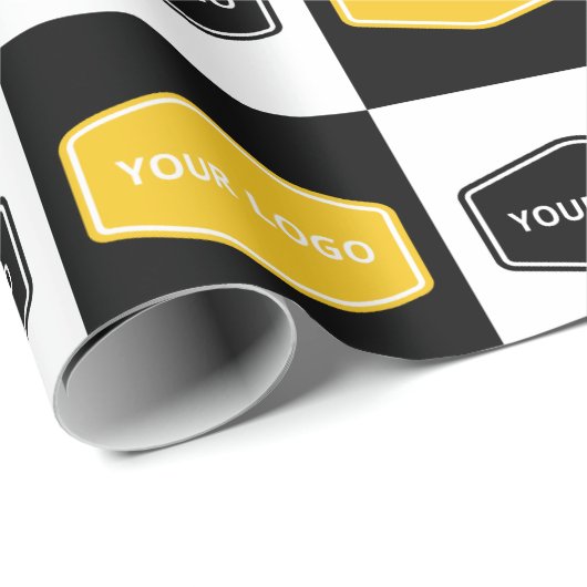 Aangepaste 2 Bedrijf Logo Branded Business Cadeaupapier (Rol Hoek)