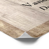Aangepaste 2 Bruin Hout & Lichten Huwelijk Welkoms Poster (Hoek)