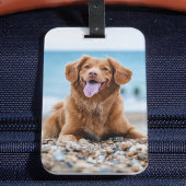 Aangepaste 2 foto Aangepast Creëer Uw eigen hond Bagagelabel