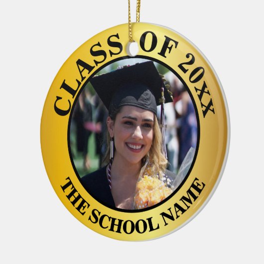 Aangepaste 2 foto-Afstuderen van 2023 Keramisch Ornament (Links)