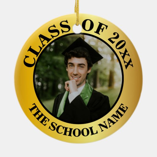 Aangepaste 2 foto-Afstuderen van 2023 Keramisch Ornament (Achterkant)