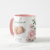 Aangepaste 2 Foto Baby Oma Mok (Voorkant links)