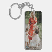 Aangepaste 2 foto dubbelzijdig sleutelhanger (Voorkant Links)