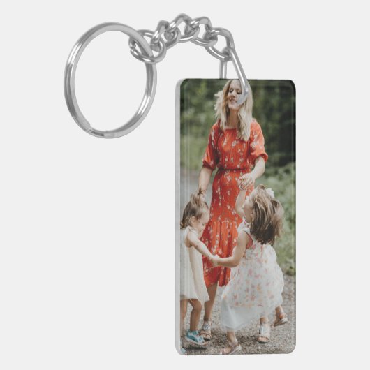 Aangepaste 2 foto dubbelzijdig sleutelhanger (Voorkant Links)