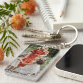 Aangepaste 2 foto dubbelzijdig sleutelhanger (Voorkant Rechts)