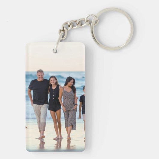 Aangepaste 2 foto dubbelzijdig sleutelhanger (achterkant)