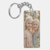 Aangepaste 2 foto Dubbelzijdige Acryl Sleutelhange Sleutelhanger (Voorkant Links)